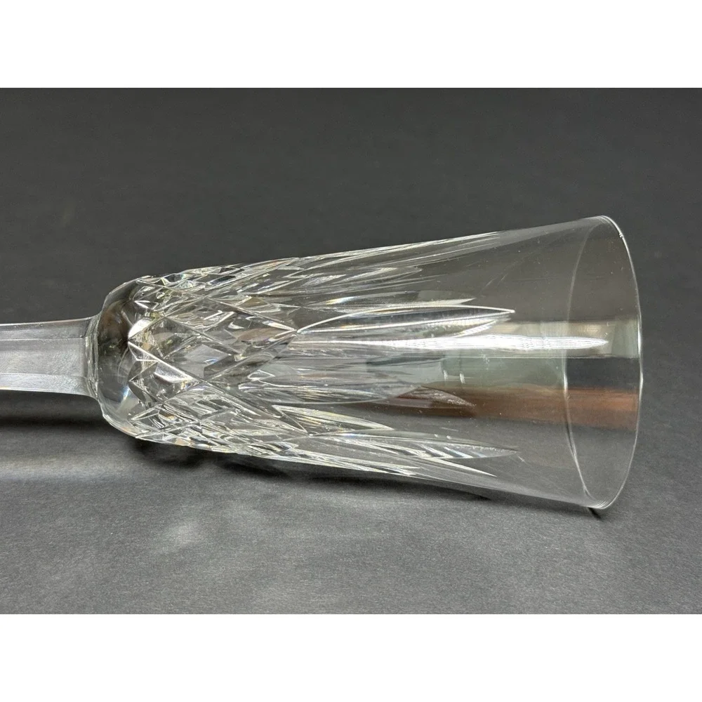 Waterford Crystal Lismore Champagne Flute Signed ORIGINAL Sticker Ireland 7⅜